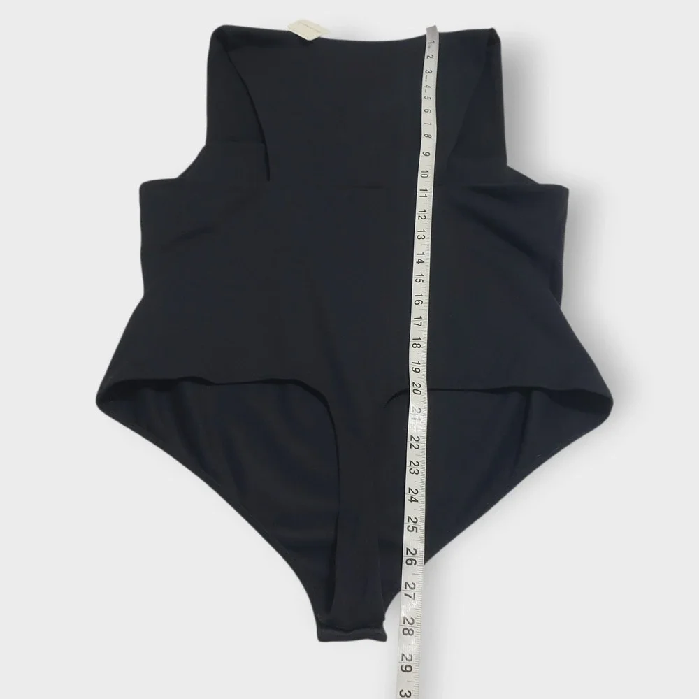NWT Intimately Free‎ People She's So Sleek Square Neck Thong Bodysuit Black XL